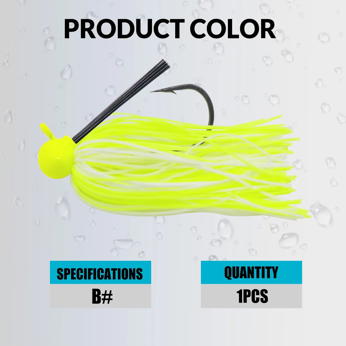 9KM Chatterbaits,  PVC Blades , Football Jig ,Silicone Skirts, Weedless Jig Head for Bass Fishing