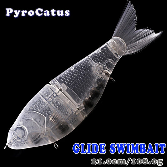 PyroCatus 3pcs Unpainted Fishing Blanks 18cm/67.5g Glide Swimbait for Big Game Fishing DIY Hard Baits