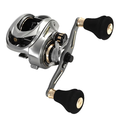Seasir Megacuda Baitcasting Reel- Drag 15KG, Deep Spool 6.5:1, Aluminum Frame, Carbon Side, Double Handle, Metal Reel