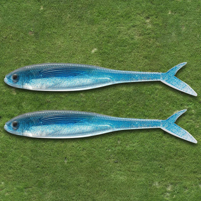 2Pcs Fishing Lures- Shad, Soft Artificial Bait for Pike, Bass, Trout