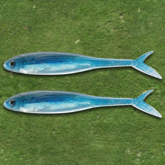 2Pcs Fishing Lures- Shad, Soft Artificial Bait for Pike, Bass, Trout