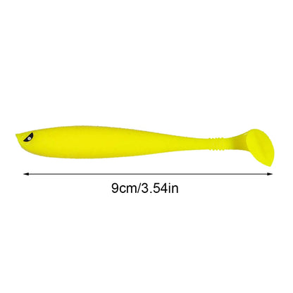 6Pcs Fishing Pike Bait 9cm Artificial Soft Bait Multifunctional Fishing Predator Lure for Saltwater Freshwater