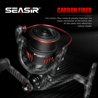 Seasir Prospec Spining Reel P-Series- Ultralight, Carbon Fiber Washers ,8+1BB Max Drag 9Kg- Freshwater or Saltwater Fishing