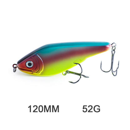 Hanlin Glide/Jerk-bait 75/90/120/150/mm 
FOR BASS, WALLEYE, PIKE, MUSKY, STEELHEAD, SALMON, CATFISH, STRIPERS & INSHORE SPECIES LIKE DRUM, SNOOK, SPECKLED TROUT