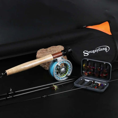 Complete Fly Fishing Rod and Reel Combo Kit for Saltwater, Freshwater Angling