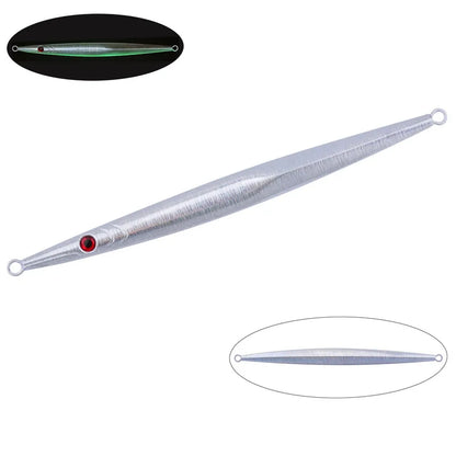 1pcs PELAGIC & BOTTOM FISH Jig - Fast Sinking And Slow Shaking, Luminous, Iron Plate 100g