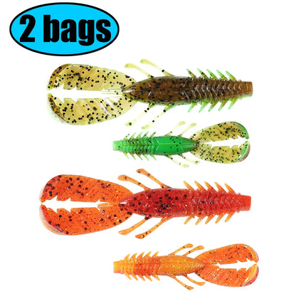 SUNMILESUNMILE 8pcs 75mm2.95inch Craw Baits,Softbats- Bass Baits