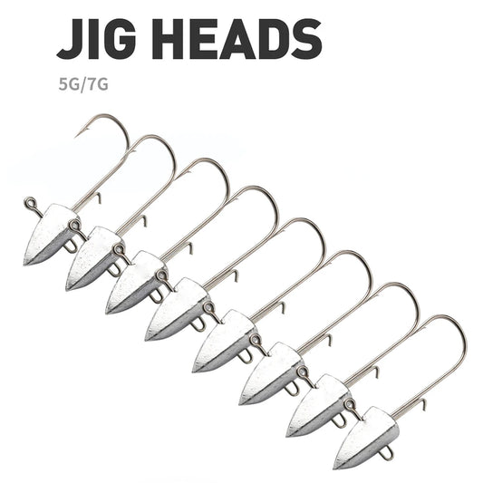 8 Pcs  Swimbait Hooks ,Super Needle Point Hook, Jig Heads for Saltwater