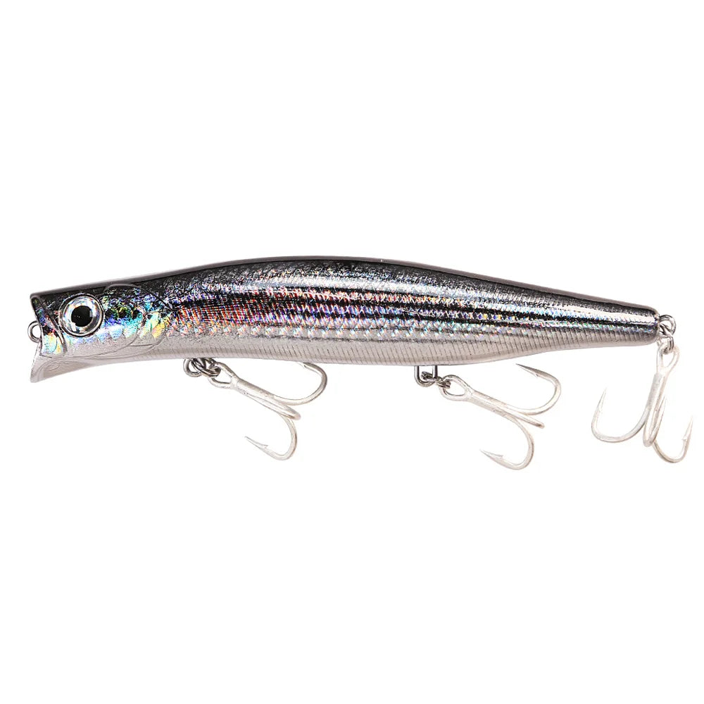 B&U Floating Popper, Long Casting, Saltwater Sea Bass, Pike Fishing/ 3D Printing-Topwater for TUNA, DORADO/MAHI, REDFISH, KINGFISH, SNAPPER, JACKS & OTHER PELAGIC SPECIES