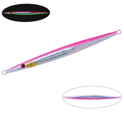 1pcs PELAGIC & BOTTOM FISH Jig - Fast Sinking And Slow Shaking, Luminous, Iron Plate 100g