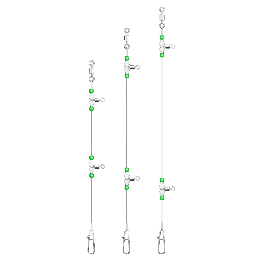 Night Glow Fishing Leaders Fishing Leader  with Swivels and Snaps  for Saltwater Freshwater