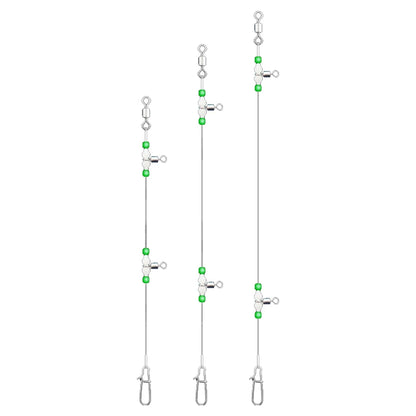 Night Glow Fishing Leaders Fishing Leader  with Swivels and Snaps  for Saltwater Freshwater