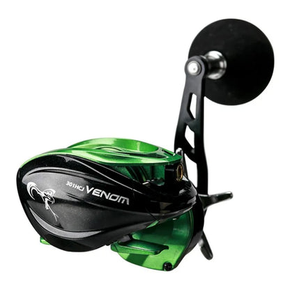 HAIBO VENOM Anti-saltwater Fishing Reel, Iron Plate Baitcasting Reel 8+1BB  Max Drag 12KG