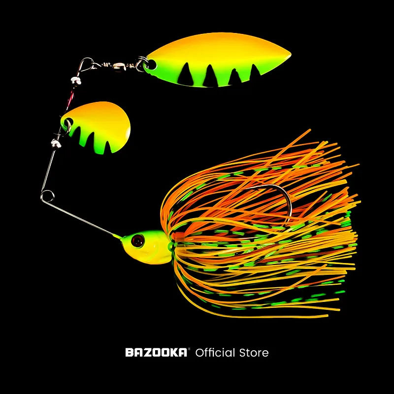 Bazooka 15g 18g Spinnerbait with JIG Skirt For Bass, Pike