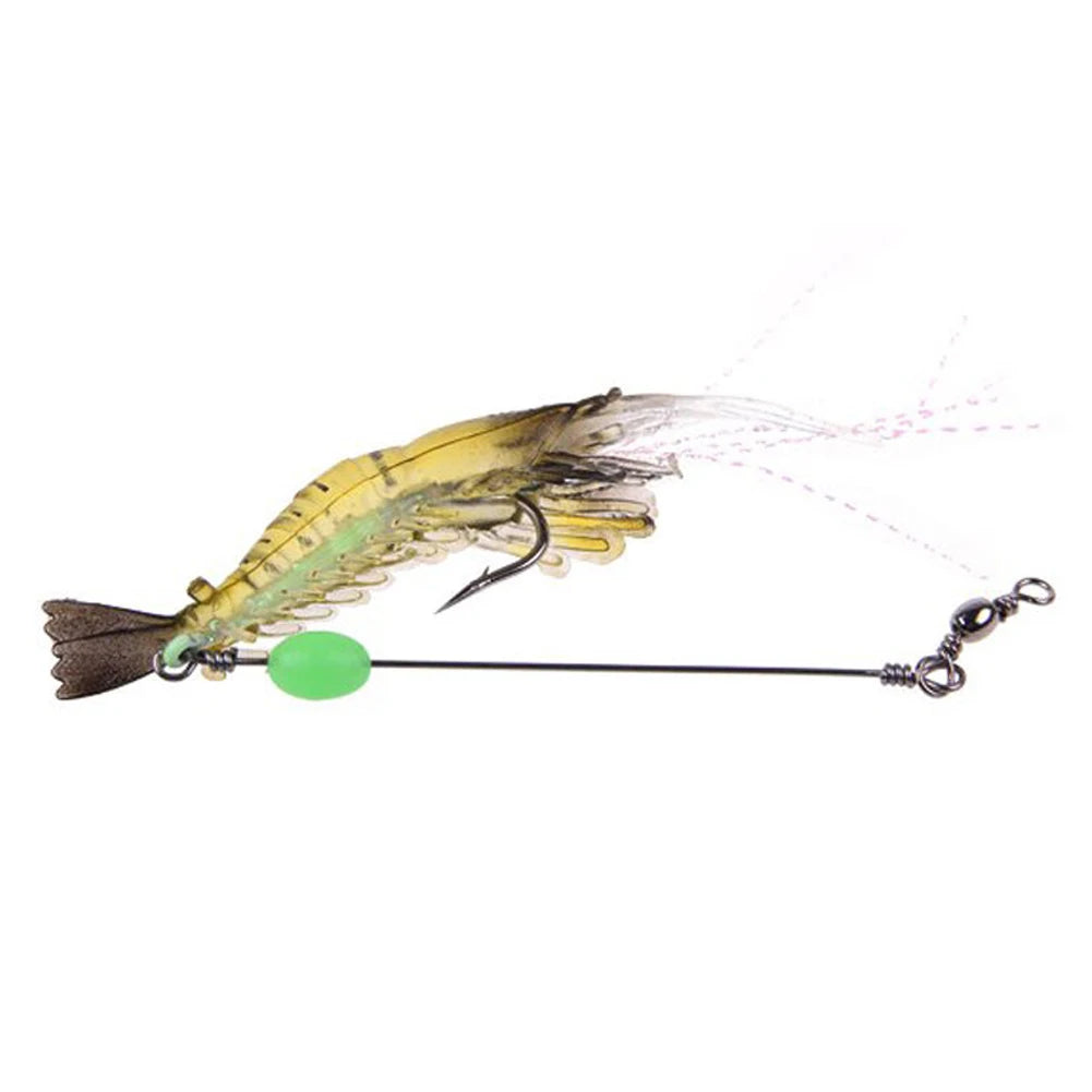 5pcs Soft  Shrimp Simulation,  Prawn Lure, pre-rigged