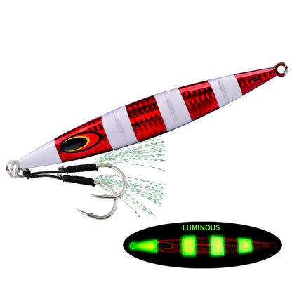 30g/60g/100g/150g/200g Fast Sinking Jigging Lure- Laser Coating- Luminous Jig for Trolling/ Jigging-TUNA, WAHOO ,MAHI/DORADO, KINGFISH, AMBERJACK, &ALL BOTTOM FEEDERS