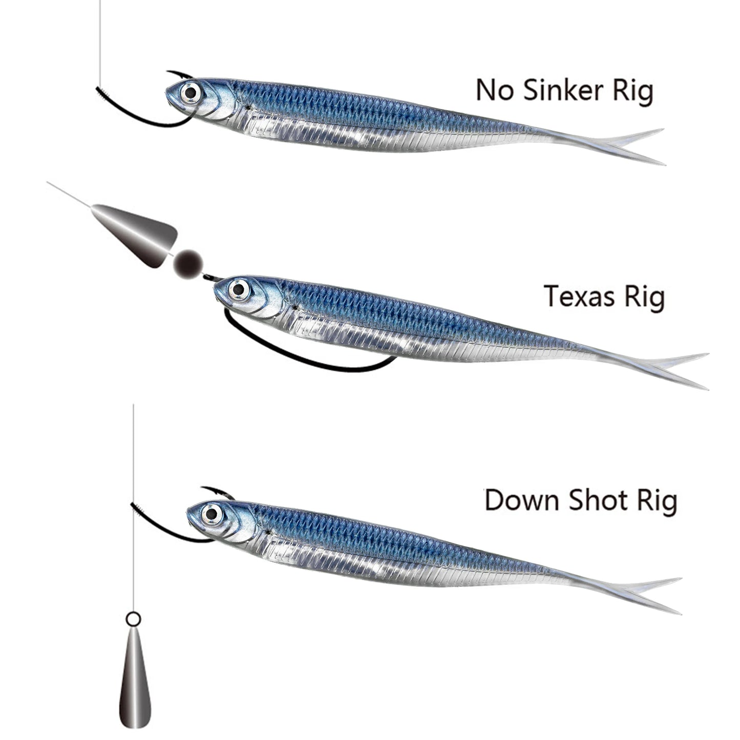 THKFISH 5pcs/6pcs  Lures 100mm 75mm Soft Silicone  3.9g Soft Lure For Bass, Trout, Walleye, Pike Fishing