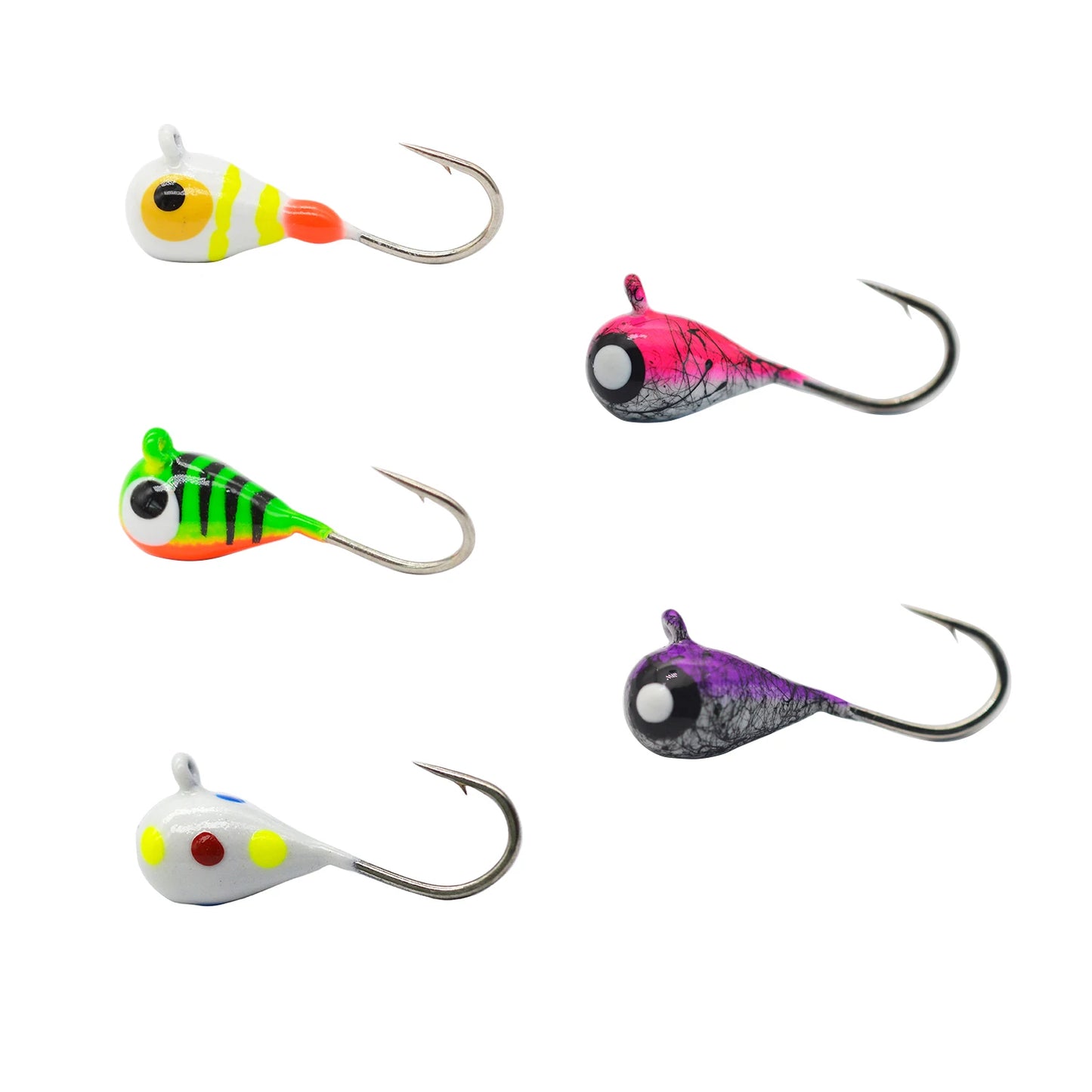 Tungsten Ice Jigs, Glow Tungsten Ice Fishing  Jigs for Crappie, Panfish, Walleye, Trout