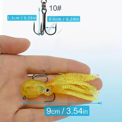 Ackibbik 5pcs Saltwater Squid Skirt- Soft Fishing Lure with Skirt Tail -Lingcod, Rockfish Jigs