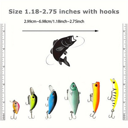 30pcs Fishing Lures Set – Crankbaits, Minnow Baits  for Freshwater & Saltwater