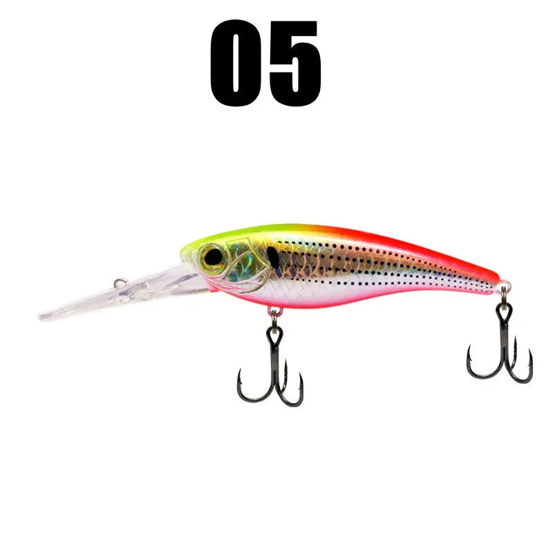 GREENSPIDER Suspending Crankbait-Minnow/ 65mm 10g Shad Hard Bait, Deep Diver, Depth 1.5m / Long Casting
BASS, PIKE, TROUT, WALLEYE, SALMON
