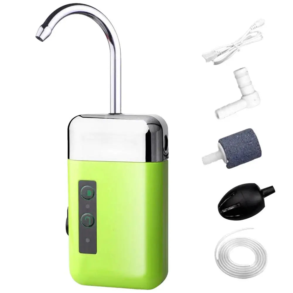 Fishing Intelligent Oxygen Pump , Inductive Water Outflow, Silent Air Pump With Lights