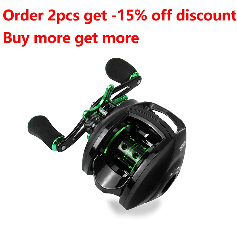 LINNHUE Best Baitcasting Reel BS2000 8.1:1 High Speed, with Spare Spool, Saltwater- Freshwater