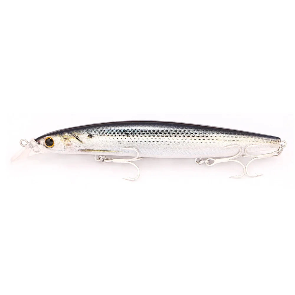 B&U Long Casting Floating Minnow- 3D Lifelike Hard Bait with Treble Hooks, Saltwater/Freshwater for Bass, Sea Bass, Pike, Walleye, Salmon/Trout and All PREDATORS