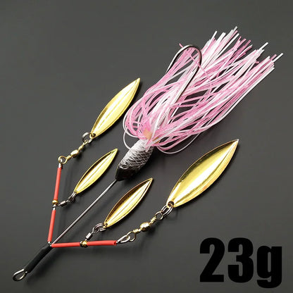 Lunker Spinner Baits! 23g Noisy, Willow Blade, Tandem Spin--Bass, Trout, Perch, Pike & other Predators