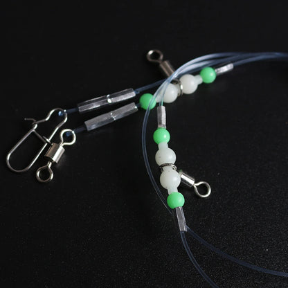 Night Glow Fishing Leaders Fishing Leader  with Swivels and Snaps  for Saltwater Freshwater