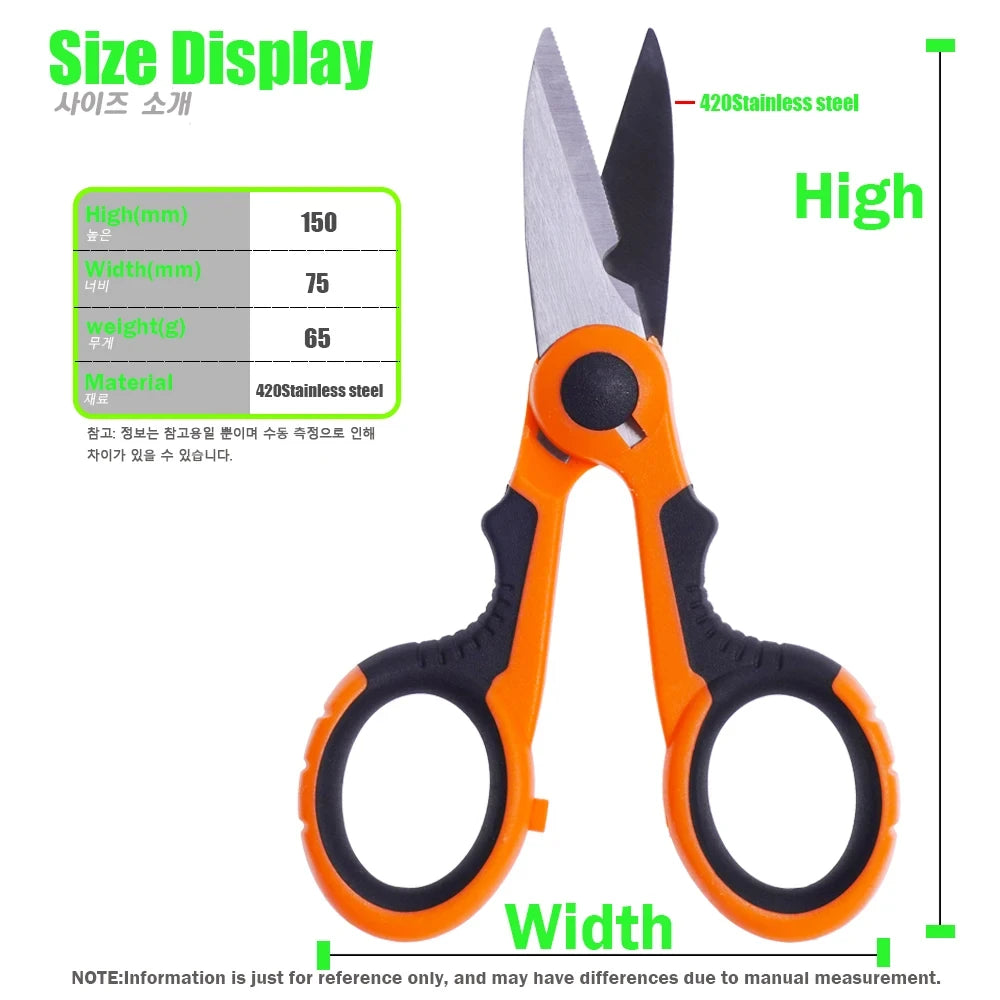 420 Stainless Steel Fishing Scissors Cuts  Braided Line