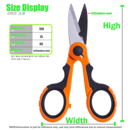 420 Stainless Steel Fishing Scissors Cuts  Braided Line
