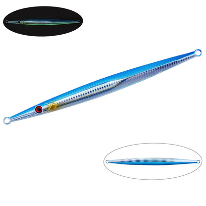 1pcs PELAGIC & BOTTOM FISH Jig - Fast Sinking And Slow Shaking, Luminous, Iron Plate 100g