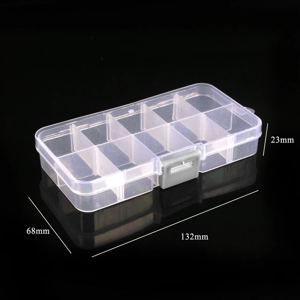 10/15/24/48 Grids Compartment Fishing Tackle Box  Fishing Lure Bait Hook Organizer