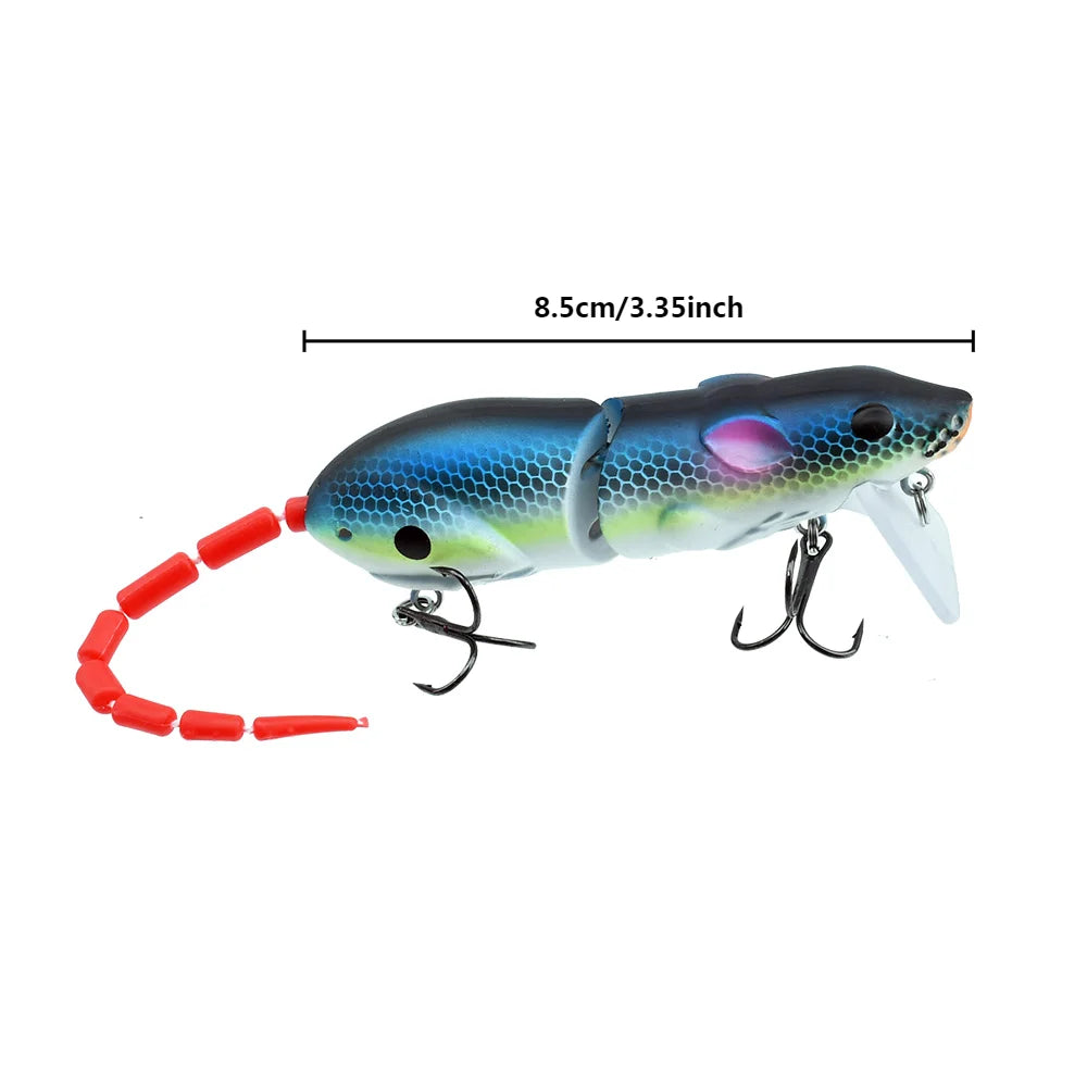 15.5CM Mouse Lure- Artificial Plastic Rat Fishing Lure,  for Pike Bass - Floating