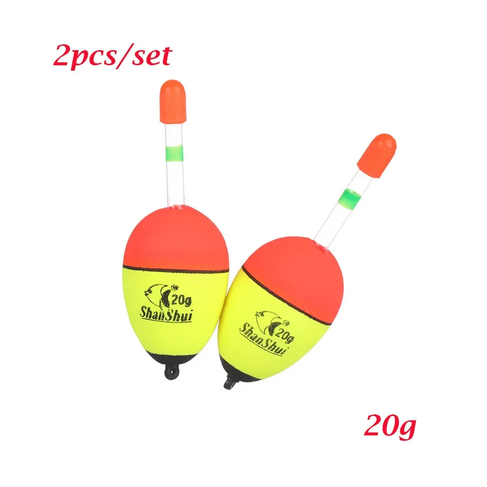 2/20/40pcs Fishing Tackle Luminous Fishing Buoyancy Float, Foam Float Bobber