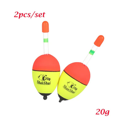 2/20/40pcs Fishing Tackle Luminous Fishing Buoyancy Float, Foam Float Bobber