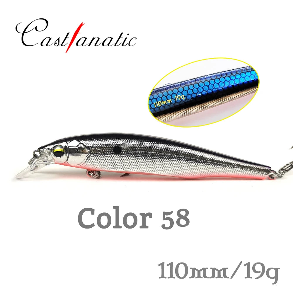 THETIME Brand PHANTOM2 110SP Suspending JERK-BAIT 110mm 19g 
BASS, PIKE, WALLEYE/ZANDER, TROUT/SALMON, PERCH, CRAPPIE, CATFISH, CARP & OTHER PREDATORS