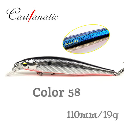 THETIME Brand PHANTOM2 110SP Suspending JERK-BAIT 110mm 19g 
BASS, PIKE, WALLEYE/ZANDER, TROUT/SALMON, PERCH, CRAPPIE, CATFISH, CARP & OTHER PREDATORS