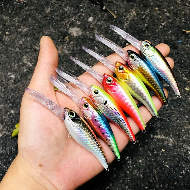 GREENSPIDER Suspending Crankbait-Minnow/ 65mm 10g Shad Hard Bait, Deep Diver, Depth 1.5m / Long Casting
BASS, PIKE, TROUT, WALLEYE, SALMON