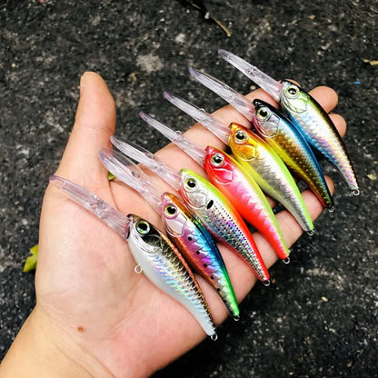 GREENSPIDER Suspending Crankbait-Minnow/ 65mm 10g Shad Hard Bait, Deep Diver, Depth 1.5m / Long Casting
BASS, PIKE, TROUT, WALLEYE, SALMON