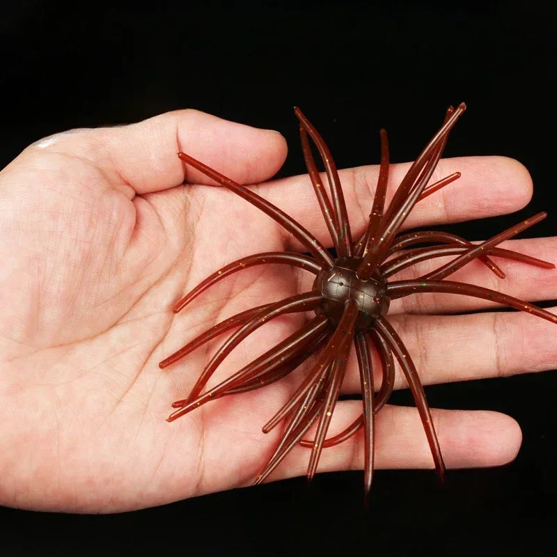 -HOT NEW TECHNIQUE for BASS- Texas Rig or Jighead, Fish This Floating Soft Bait Like any other Plastic for BASS
 2.7g 8.2g 24 Tentacled Urchin Nest- Soft Plastic Bait Ball for BIG BASS, Perch, Mandarin Fish, Snakefish, Catfis