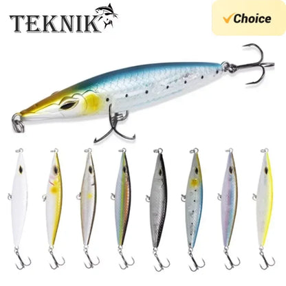 Teknik Floating Pencil Bait- 90/110/130mm Stickbait/ Asturies  Seabass, Bonito, Tuna, Dorado/Mahi, Tarpon, Snook, Snapper & other Pelagic and Inshore Predators