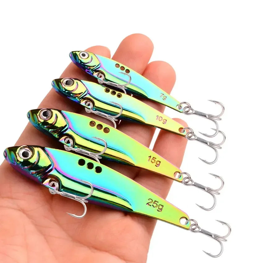 3PCS BLADE-BAIT, Metal Jig - 7g-25g VIB- Sinking/  Pesca, Pike, Carp, Sea Fishing, and ALL Freshwater Species Lure