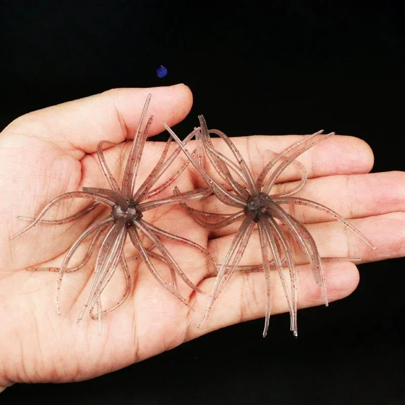 -HOT NEW TECHNIQUE for BASS- Texas Rig or Jighead, Fish This Floating Soft Bait Like any other Plastic for BASS
 2.7g 8.2g 24 Tentacled Urchin Nest- Soft Plastic Bait Ball for BIG BASS, Perch, Mandarin Fish, Snakefish, Catfis