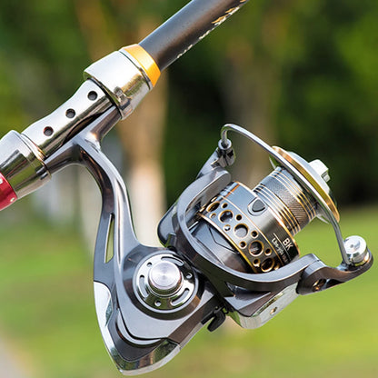 Spinning Reels Saltwater Freshwater with Wood Handle, Max Drag Power