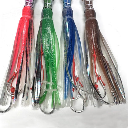 60g、100g、150g、200g Skirted SQUID Lure – Slow Pitch, Jigging/Trolling Lure for Saltwater/Deep Sea Fishing
ALL BILLFISH, MAHI/DORADO, KINGFISH, TUNA, WAHOO, SALMON, STRIPERS...PELAGIC SPECIES
