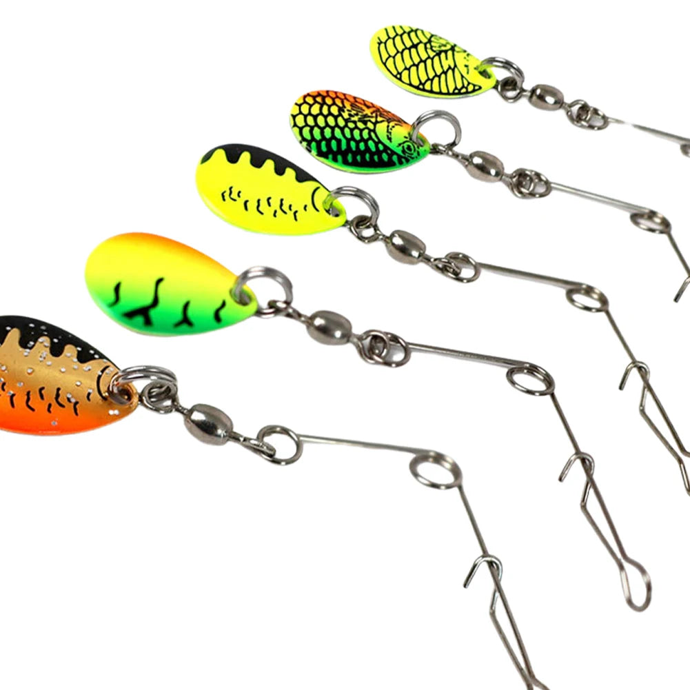 5pcs Soft Fishing Lures Set, Paddle-Tail Swimbait with Jig Head & Spinner  for Pike, Bass Fishing