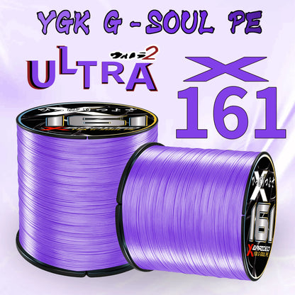 2026NEW YGK X16 PE Braided Fishing Line 16 Strands, Purple, Ultra Smooth Multifilament PE Line 100/150/200/300/500M Japan Quality