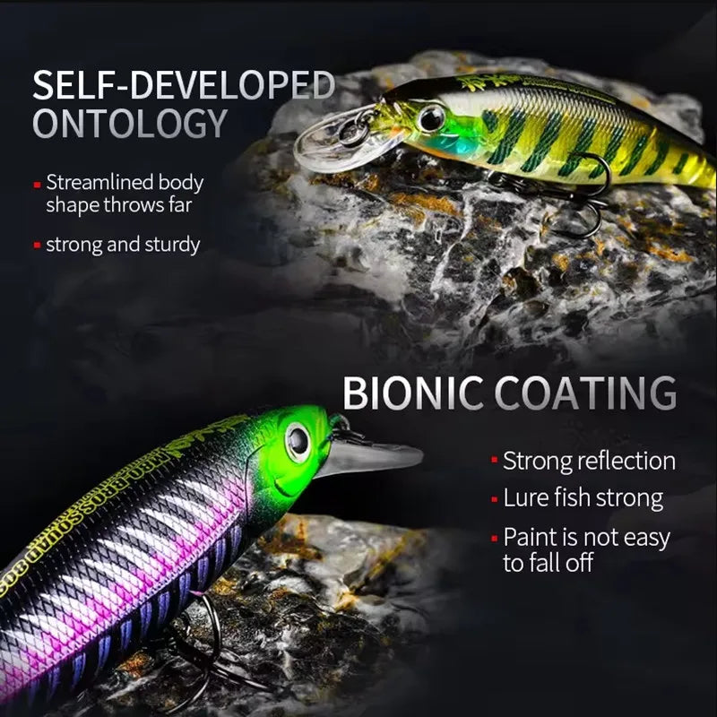 BEARKING New Arrival 80mm 10g Minnow Jerking Bait For Fishing Bass, Pike, Trout, Walleye, and ALL Predators